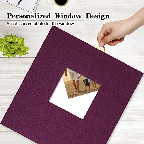 potricher Photo Album 4x6 Pictures, 1000 Pockets, Linen Cover, Purple - Image 2