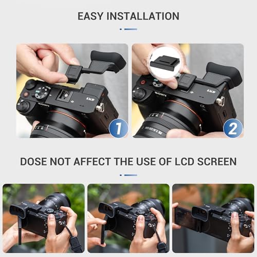 Extended A7CII A7CR Eyecup with Cold Shoe Mount & Hot Shoe Cap(Not for A7C) - Image 3