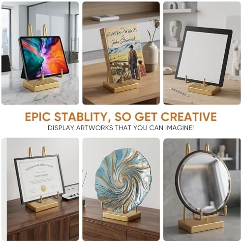 8'' Plate Stands for Display, No Assembly Required Picture Frame Stand - Image 6