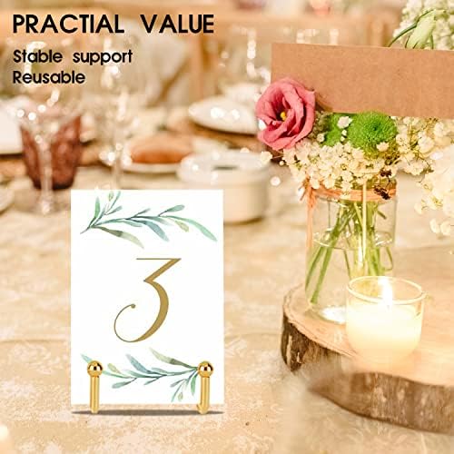 Decolore 5 Pack 6 Inch Gold Metal Display Stands Plate Stand Display Stands for Picture, Decorative Plate, Book, Photo Easel, Artistic Work - Image 3