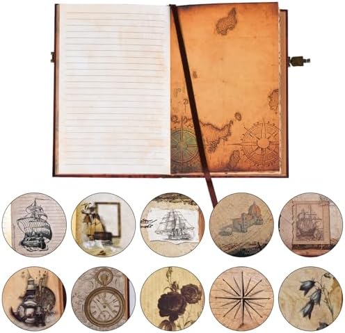 My Adventure Book Luxury Faux Leather Journal - 164 Page 8.2 * 5.9 inch Scrapbook, Vintage 3D Embossed Photo Album & Travel Diary | Anniversary Wedding Valentine Gift Set for Couples - Image 3