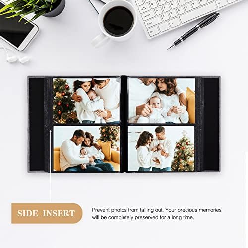 potricher Photo Album 4x6 Pictures, 200 Pockets, Linen Cover, Pink - Image 3