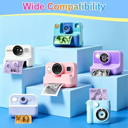 18 Rolls Kids Camera Paper Roll Refill Compatible with Most Instant Print Cameras for Kids BPA Free （2.24"x0.98" ） - Image 3
