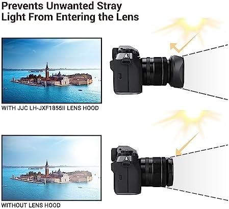 JJC Metal Square Lens Hood Shade for Fuji XF 18-55mm f/2.8-4 R LM OIS Lens - Image 2