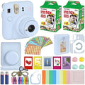 Fujifilm Instax Mini 12 Instant Camera Pastel Blue + Carrying Case + Fuji Instax Film Value Pack (40 Sheets) Accessories Bundle, Color Filters, Photo Album, Assorted Frames by FUJIFILM