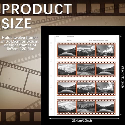 100 Pcs Archival Storage Sheets Film Negative Storage 120-4b - Image 2