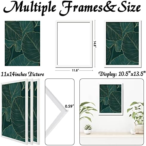 White 11x14 Picture Frame Set of 3, Lightweight Sturdy Gallery Wall Decor - Image 3