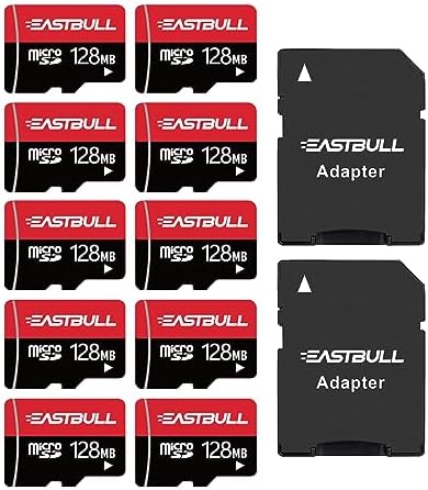 (Not 128G) 128MB 10-Pack of Micro SD Card Full HD Video UHS-I, U1, Class 10 by EASTBULL