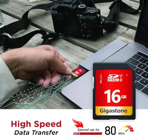 GIGASTONE 16GB SD Card 50-Pack UHS-I U1 Class 10 SDHC Memory Card High Speed up to 80MB/s Full HD Video Compatible with Digital Camera, SPYPOINT TACTACAM WOSPORTS Trail Camera, with 50 Mini Cases - Image 3