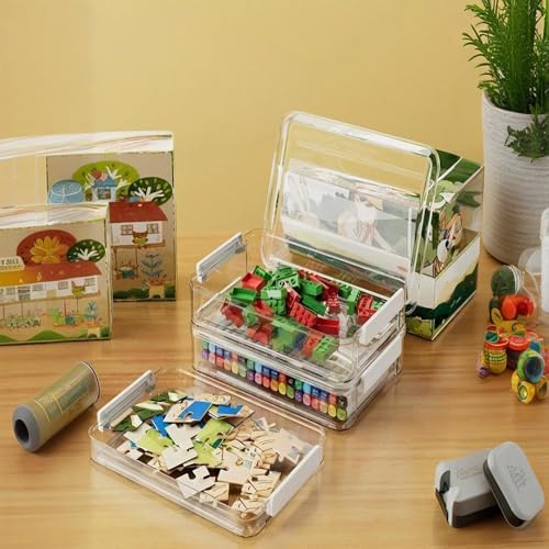 Clear Storage Box with Latch, 2 Pack, Stackable - Image 4