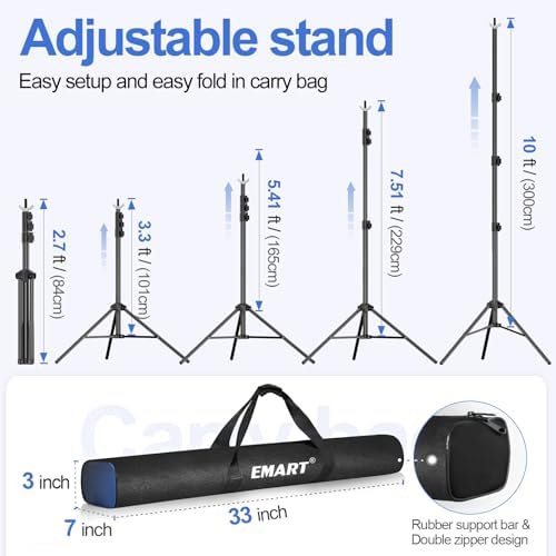 EMART Backdrop Stand 10x10FT Adjustable Back Drop Stand for Party Events - Image 3
