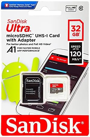 SanDisk 32GB Ultra microSDHC UHS-I Memory Card with Adapter - 98MB/s, C10, U1, Full HD, A1, Micro SD Card - SDSQUAR-032G-GN6MA by Unknown