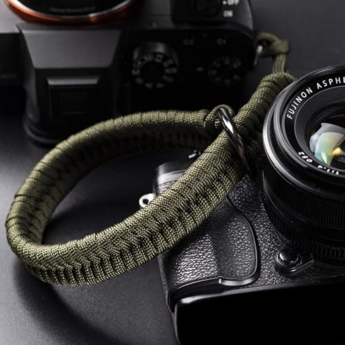 Paracord Camera Wrist Strap Lanyard-Quick Release for DSLR Mirrorless Green - Image 2