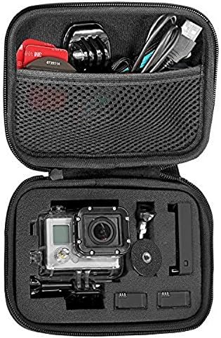 Small Carrying Case Compatible with Gopro Hero 13 12 11 9 8/AKASO EK7000 Brave 4 Brave 7/DJI Osmo Action 5 Pro/ODDV/APEXCAM/Pro Xtreme Action Camera, EVA Storage Bag by TEKCAM