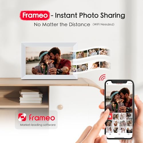 Frameo 10.1" Digital Picture Frame WiFi 32GB, Birthday Gifts for Mom, Women - Image 2