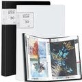 2 Packs A3 Diamond Paintings Storage Books, Large 30x40 Diamond Art Storage Presentation Book with 60 Pags, Diamond Painting Art Portfolio Folder, Clear Pockets Artwork Storage Photo Display Album by MOSROAD