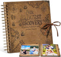 Adventure Book 8x8 Scrapbook Photo Album, Travel Diary with Metal Corner Protectors, 250 gsm Acid-Free Kraft Paper DIY Memory Book for Wedding Guestbook Anniversary, Baby & Family Gifts by Targonixus