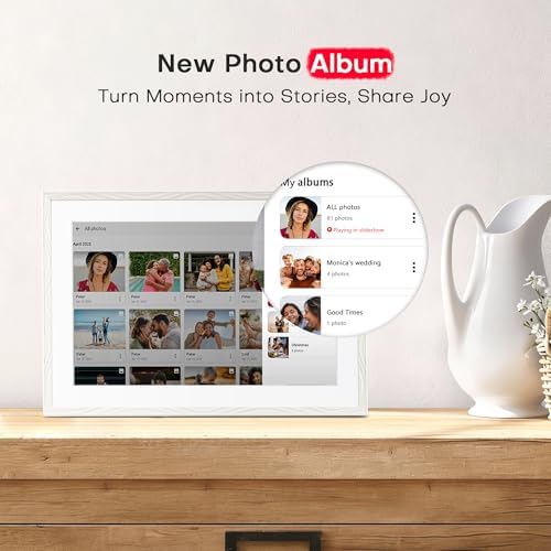 Frameo 10.1" Digital Picture Frame WiFi 32GB, Birthday Gifts for Mom, Women - Image 6