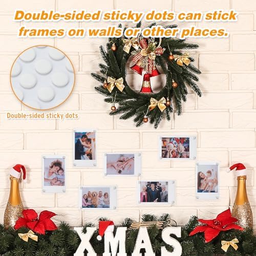 SUNEZLGO 15 Pack Acrylic Fridge Magnetic Frame for Polaroid, 2.36x3.54 In Mini Picture Frames for Fujifilm Instax Mini, Double Sided Photo Refrigerator Magnet Picture Frame Clear Picture Display Frame - Image 4