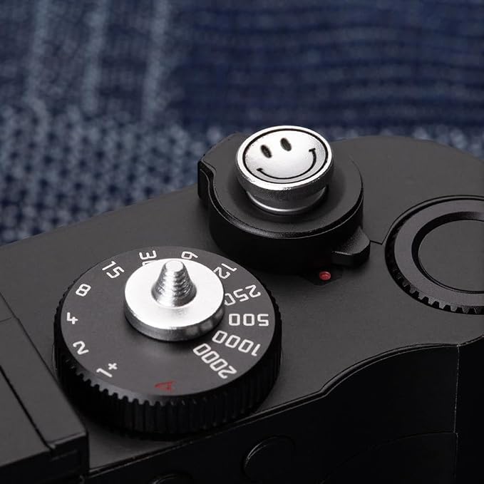 Camera Shutter Button Compatible with FUJIFILM X-T5 X-T4 X-T20 X-T30 X-T200 X-PRO2 ，,Soft Release Button for laica M9 (Smile) - Image 4
