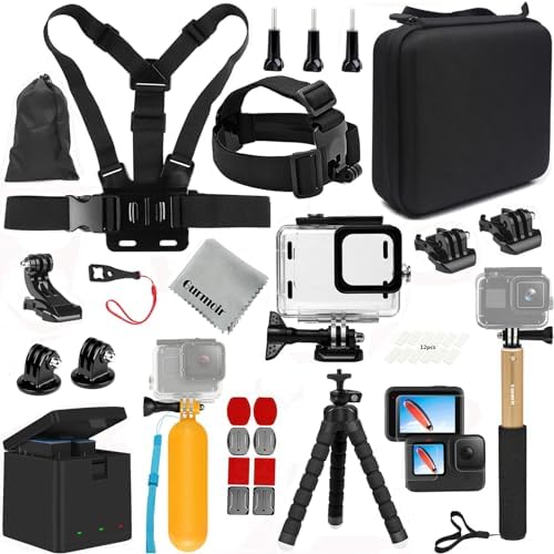 Accessories Kit with Battery and Charger for GoPro Hero 12 11 10 9 by GurmoirOfficial