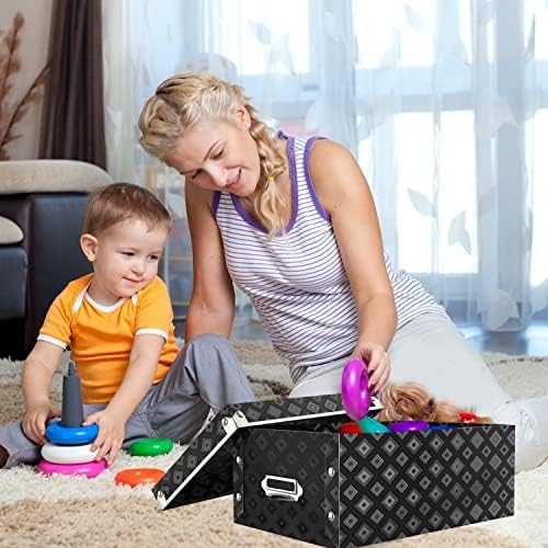 XUCHUN Decorative Storage Box with lids,3 in 1 Set,Plastic,Waterproof Storage Bins for Shoes,Clothes,Office - Image 2