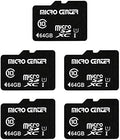 Micro Center 64GB Class 10 MicroSDHC Flash Memory Card with Adapter, 5Pack by MICROCENTER