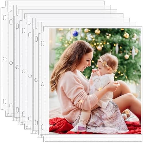 MaxGear 120 Pack 8x10 Photo Sleeves for 3 Ring Binder(120 Picture),1 Pocket by MaxGear