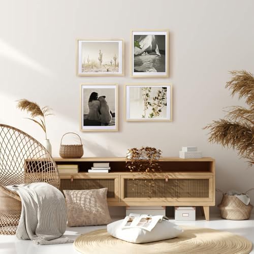 Picture Frame, Set of 6 12x16 Natural, Poster Frame with Plexiglass, Wall Mount, Ideal Gift for Any Occasion - Image 3