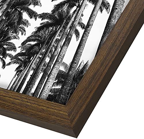 Americanflat 22x28 Poster Frame - Walnut Engineered Wood with Polished Plexiglass - Wide Picture Frame for Vertical or Horizontal Wall Display - Epic Collection - Walnut - Image 3