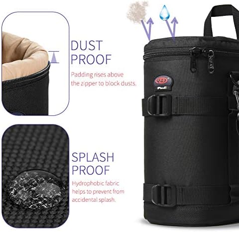 Camera Lens Pouch for DSLR Lenses Up to 4.72" x 9.45" - Image 4