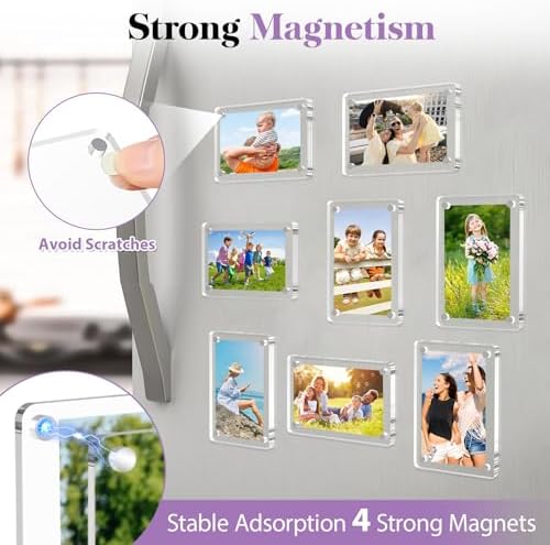 SAMYUCHO 25 Packs Magnetic Picture Frame for Refrigerator, 2.36 x 3.54 Inch - Image 4