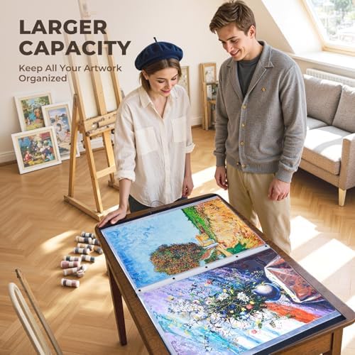 JoyCat 18 x 24 Art Portfolio Binder, 30 Pockets Display 60 Pages, Black - Image 6
