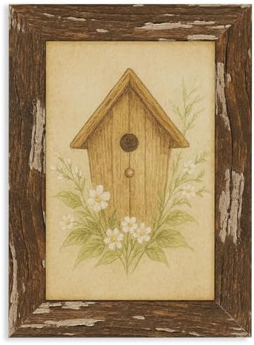 puthiac 4x6 Rustic Farmhouse Picture Frame, Warm Walnut, 1 Pack by PUTHIAC