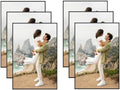 Americanflat Front Loading 4x6 Picture Frame with Shatter-Resistant Glass - Set of 6 - Metropolitan Collection - Photo Frame for Tabletop and Wall Display - Black by Americanflat