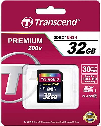 Transcend 32GB SDHC Class 10 Flash Memory Card Up to 30MB/s (TS32GSDHC10), Blue - Image 2