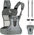 FOMITO Dual Camera Chest Harness System, Professional Photography Vest with Side Holster, Gray by FOMITO