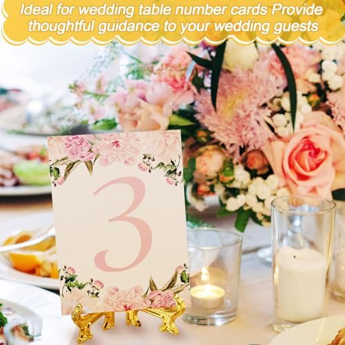 Patelai 48 Pcs Mini Easel Stands 3 Inch Plastic Plate Stand Holder Display Picture Easel for Display Picture Frame Collectibles Desktop Weddings Party Home Decoration (Gold) - Image 5