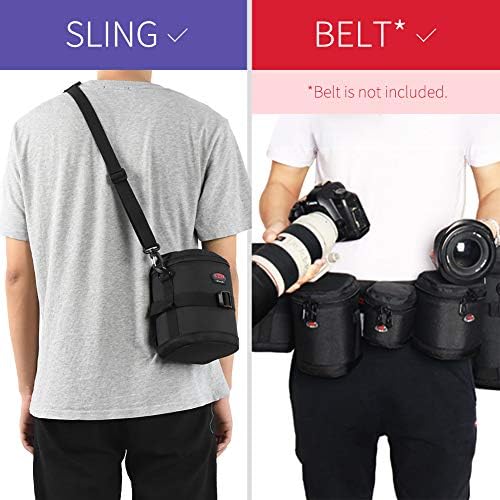 Camera Lens Pouch for DSLR Lenses Up to 4.33" x 6.70" - Image 6