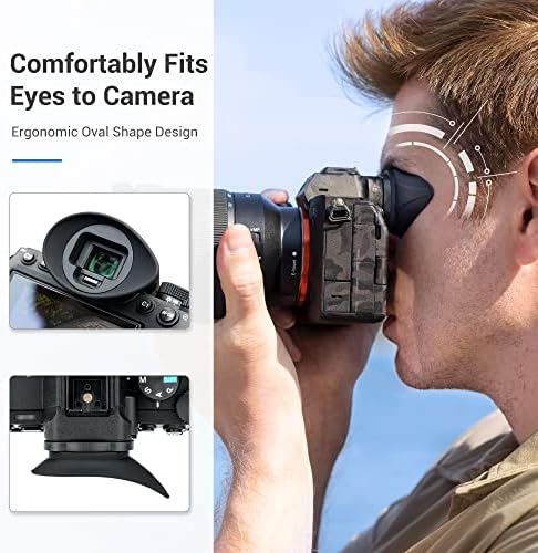 JJC Camera Viewfinder Eyecup Eyepiece for Sony A7R VI A7R V A7R5 A7 IV A7M4 A7S III A7SIII A7S3 A1 Alpha 1 Replaces Sony FDA-EP19 Eye Cup, Oval Shape Soft Silicone and 360° Rotatable Design - Image 4