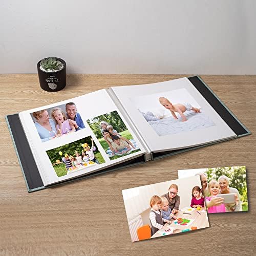 Large Photo Album Self Adhesive Scrapbook Album for 4×6 5×7 8×10 Pictures DIY Magnetic Linen Cover Album 40 Pages for Family Wedding Gifts with Metal Pen and Plastic Board - Image 2