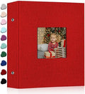 Ejblfe Photo Album 4x6,Linen Cover Slide-in Photo Album Book Can Holds 600 4x6 Photos with 60 Black Sheets for Family,Wedding,Baby and Holiday Pictures (Red) by EJBLFEPremiumPhotoAlbums