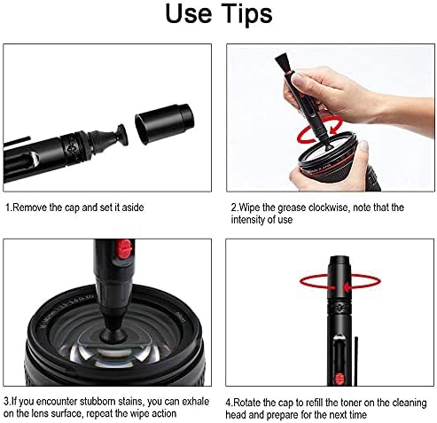 Professional Camera Cleaning Kit with Air Blower, Swabs, Pen, Cloth for Most Cameras, Mobile Phones, Laptops - Image 5