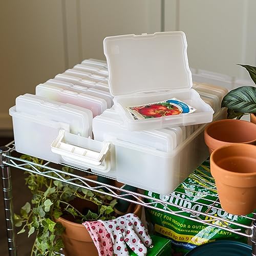 IRIS USA Photo Storage Box |Made in USA| 16 Cases - (2-Pack) - Pearl - Image 6