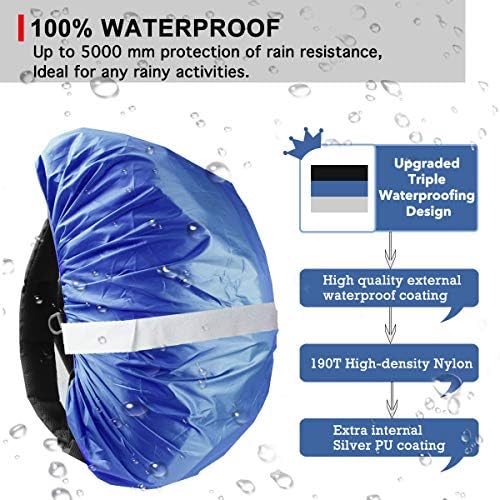 Frelaxy Hi-Visibility Backpack Rain Cover with Reflective Strip 100% Waterproof Ultralight Backpack Cover, Storage Pouch, Anti-Slip Cross Buckle Strap, for Hiking, Camping, Biking, Outdoor, Traveling - Image 3