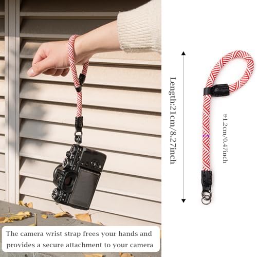 VOVMOEYA Rope Camera Wrist Strap,Camera Hand Strap Compatible with A6400 A6000 A7 IV,for Fujifilm X100V for Nikon Zf Z30 for Canon EOS R6 R7 R8 R10 Camera Wrist Straps for dslr - Image 2