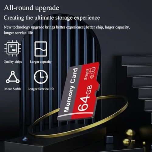 2 Pack Memory Card 64GB with Adapter, High Speed TF Card, UHS-I C10 A1 Memory TF Card for Tablet/Mobile Phone/Camera/Car Audio/Game Console (64, GB) - Image 3