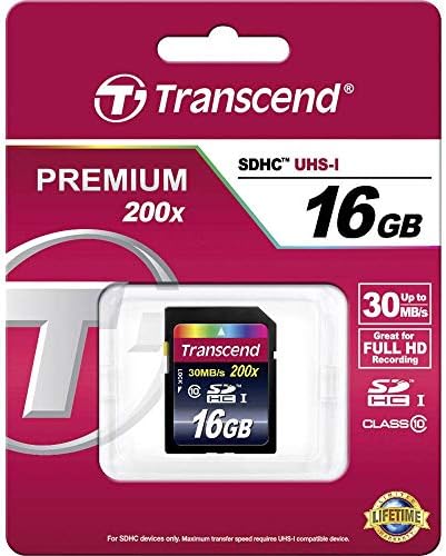 Transcend 16GB SDHC Class 10 Flash Memory Card Up to 30MB/S (TS16GSDHC10) - Image 2