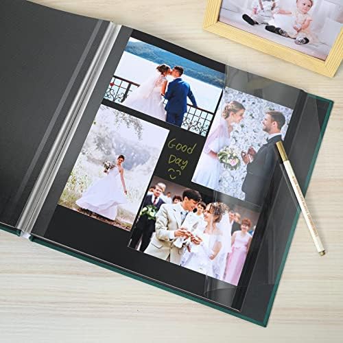 Spbapr Large Photo Album Self Adhesive Linen Cover Magnetic Scrapbook Album DIY Scrap Book 40 Black Sticky Pages for 4x6 5x7 8x10 10x12 Pictures with A Metal Pen - Image 4