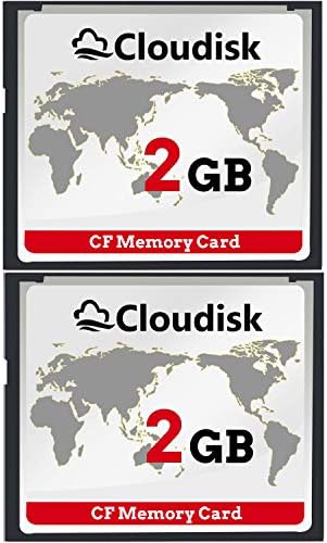 Pack of 2 Compact Flash Card 2GB CF 2.0 Performance for Vintage Digital Camera and Industry Equipment (2 GB) by Cloudisk